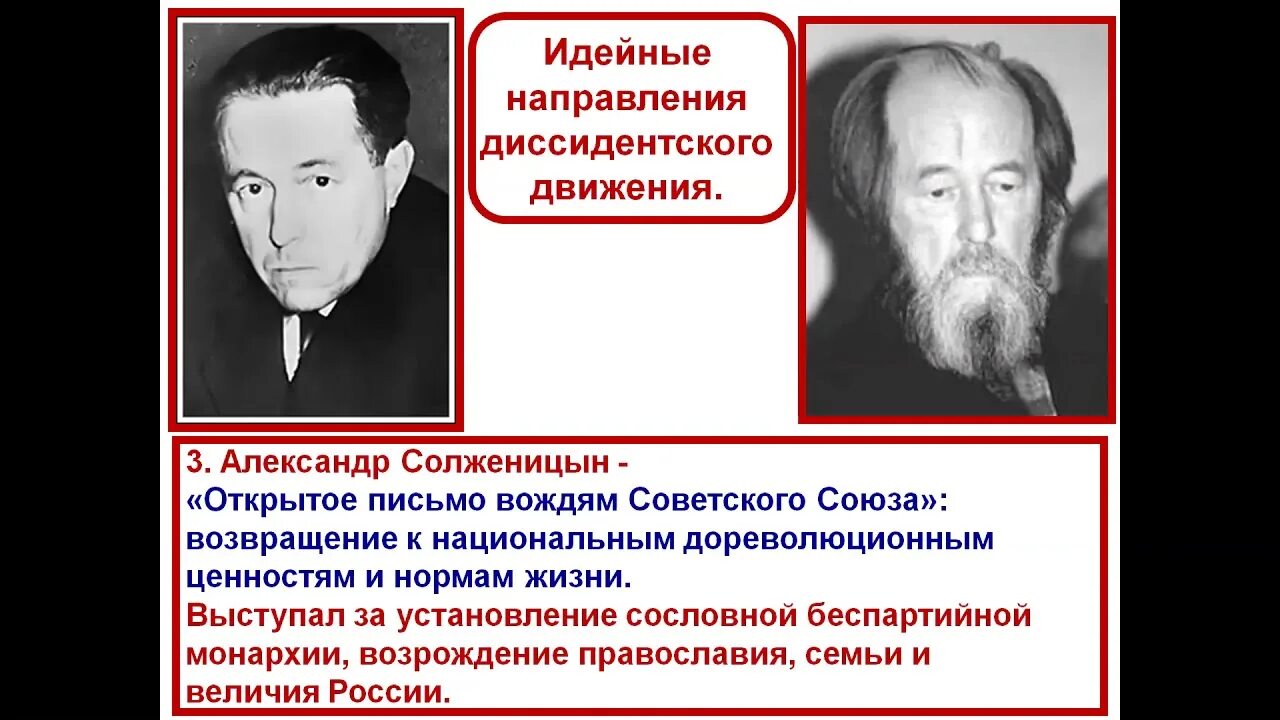 Солженицын диссидентское движение. Солженицын СССР. Солженицын 1964. Идейные направления диссидентского движения.