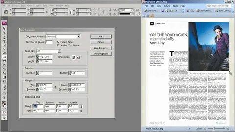 Indesign текст