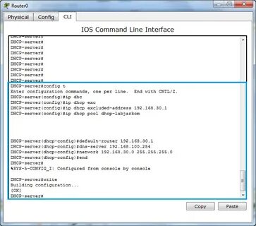 Dhcp excluded address