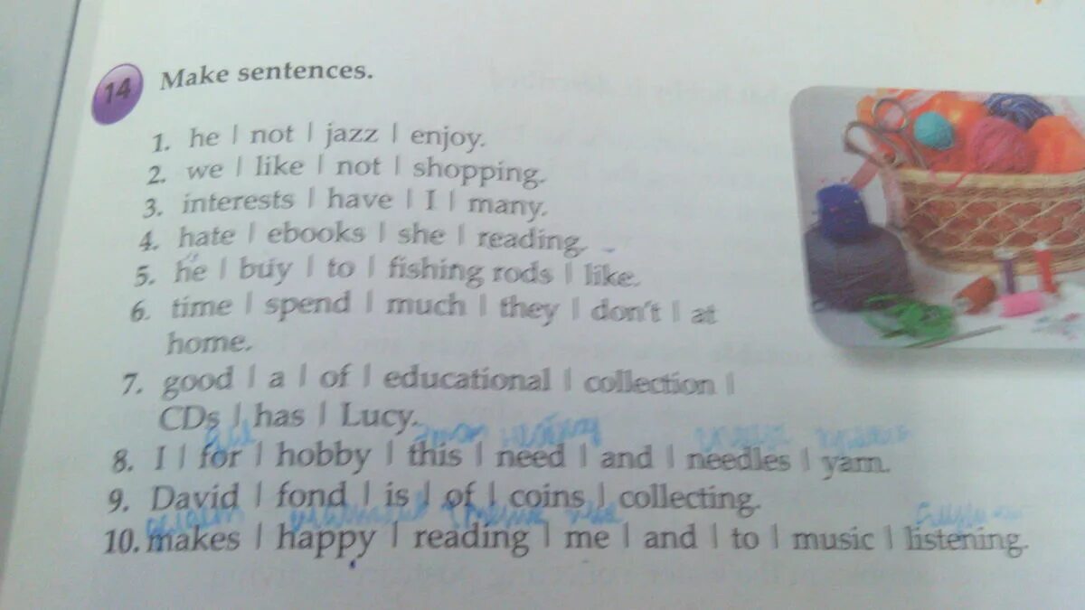 Make sentences he not jazz enjoy we