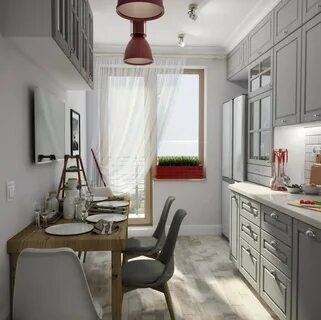 Кухня 9м2 с балконом