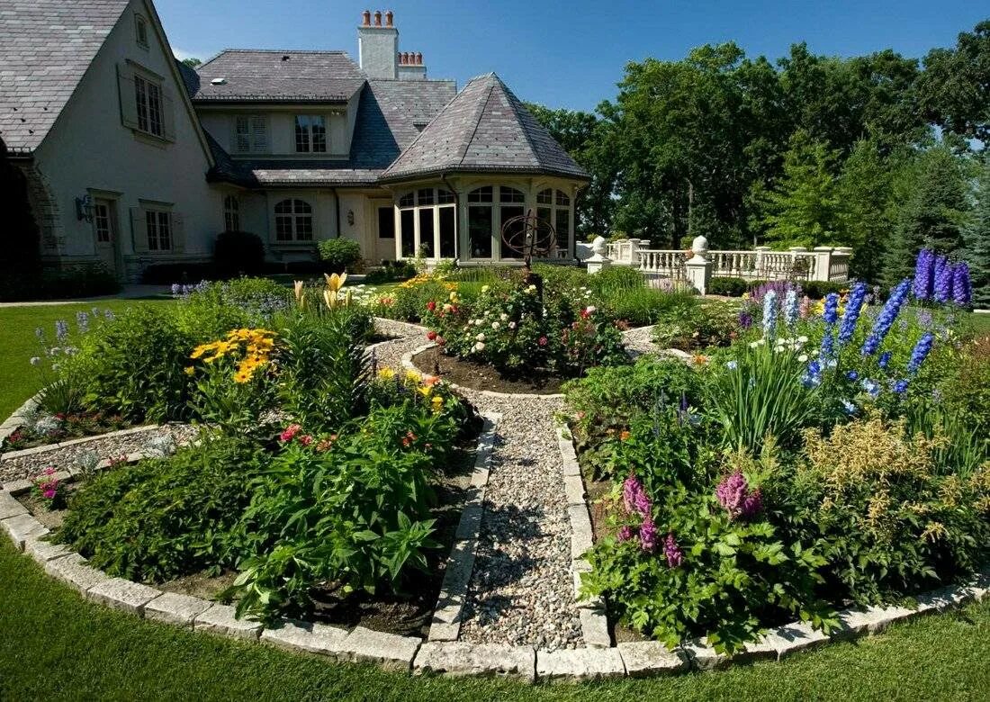 Колониальный ландшафтный стиль. Приусадебные участки в англии. Ландшафт пруда. Благоустройство перед домом. Ландшафтный 3и-айн.