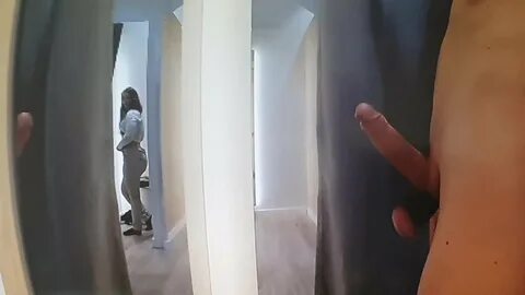 dickflash in changing room and handjob from nice mom. 