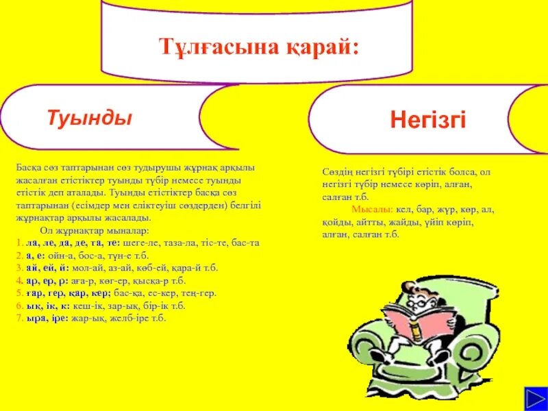 Етістік дегеніміз не. Туынды. Түбір дегеніміз не. Жұрнақ дегеніміз не.