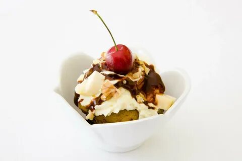 Healthy banana split.