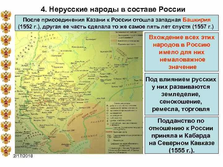 В каком году в состав россии