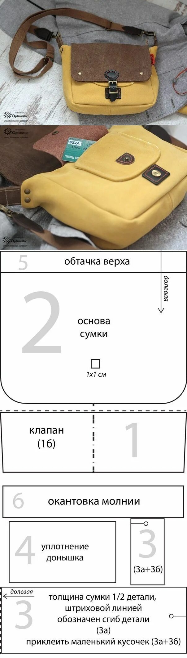 La bolsa naplechnaya de la piel por las manos por las manos Сумки, Выкройки сумо