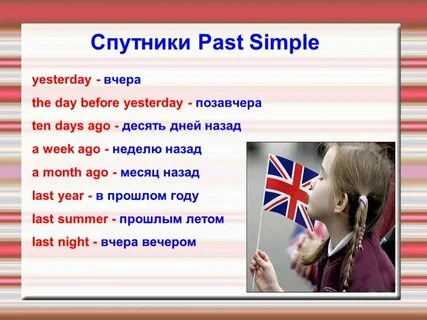 Как будет вчера на английском