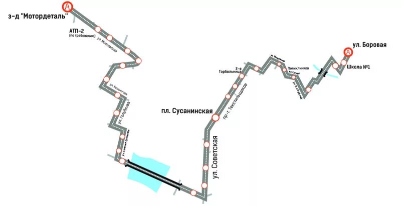 Автобус 101 маршрут на карте