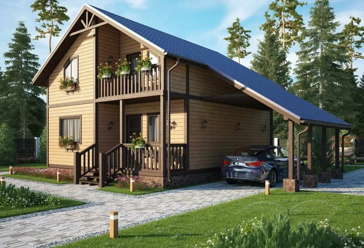 Деревянный дом из профилированного бруса под ключ. Строим дома из клееного бруса под ключ. Каркасный дом под ключ. Деревянный дом под ключ. Одноэтажный брусовой дом.