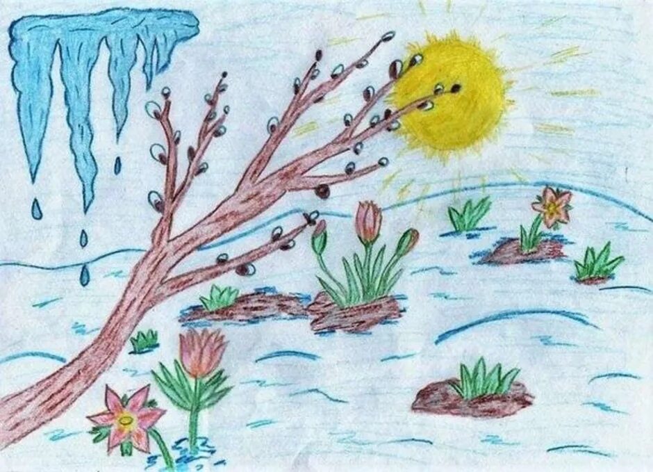 Как нарисовать апрель