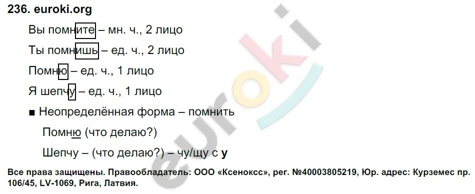 Русский язык третий класс номер 194. Русский язык Канакина третий класс упражнение 236. Русский язык 3 класс 1 часть номер 236.