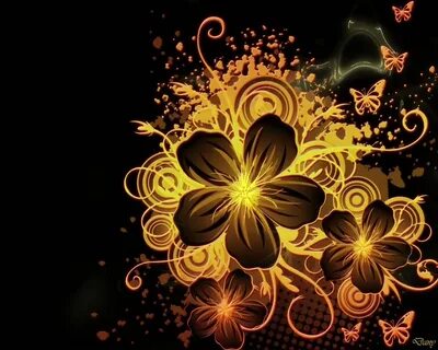 Golden flowers