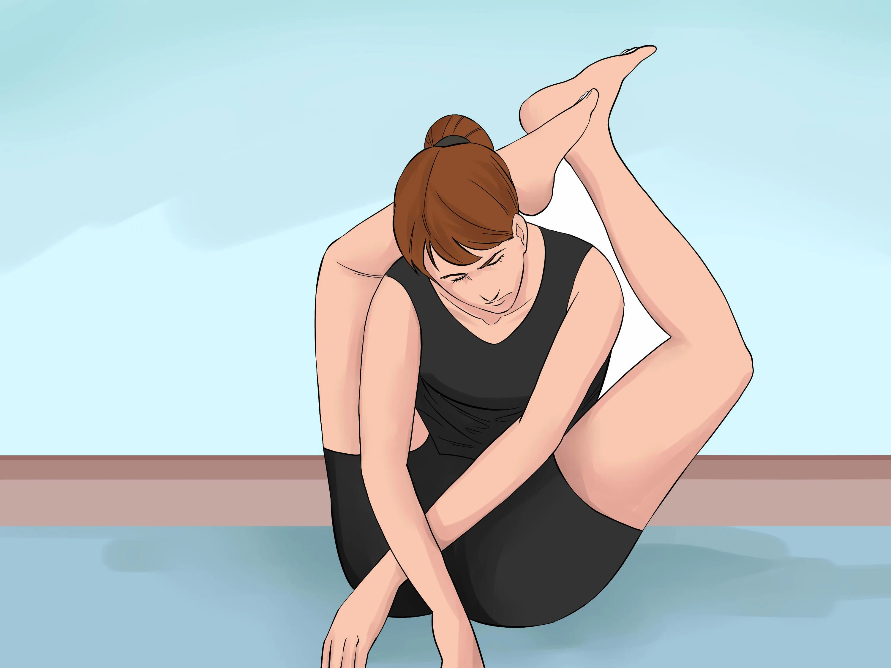 Stretch your legs мультяшные картинки. Ноги за голову. Связанные ноги за головой. Поставить ноги выше головы. Дети ноги за голову.