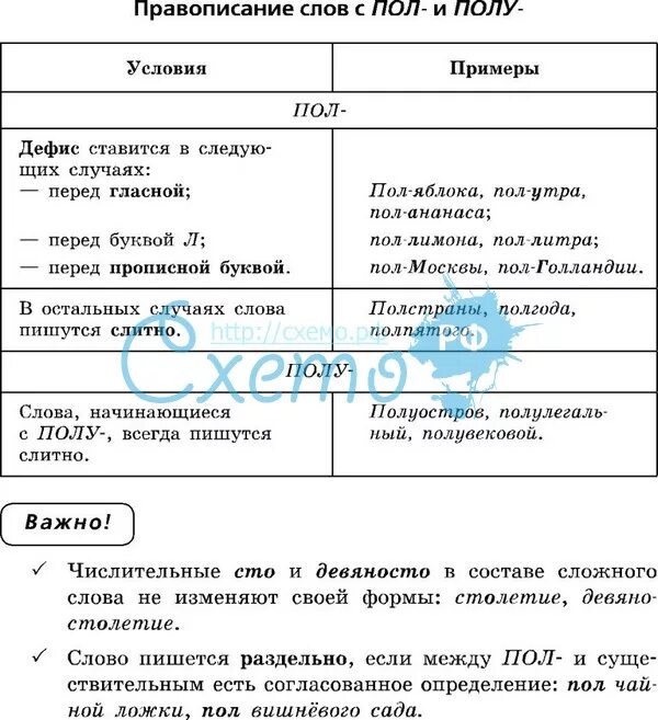 Правописание слов с пол и полу. Написание пол и полу со словами. Правописание пол со словами таблица. Правописание пол со словами. Пол со словами пишется слитно