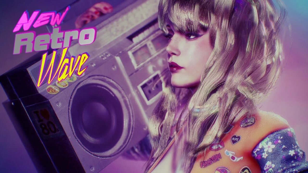Synth pop disco. Nina synthwave. ретро диджей. 80-е арт. 80s synthpop.