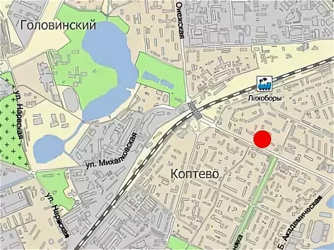 Коптево на карте