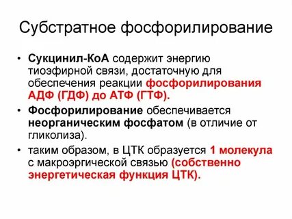 Субстратное фосфорилирование атф