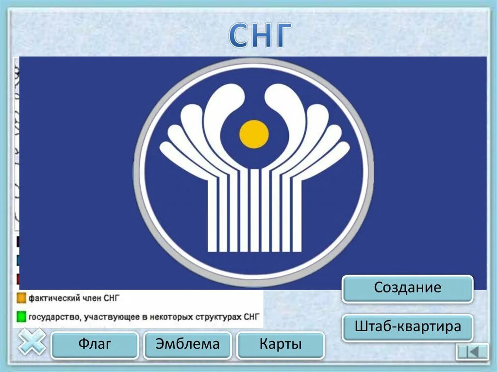 Содружество независимых государств. Флаг СНГ. Образование Содружества независимых государств. Эмблема СНГ.