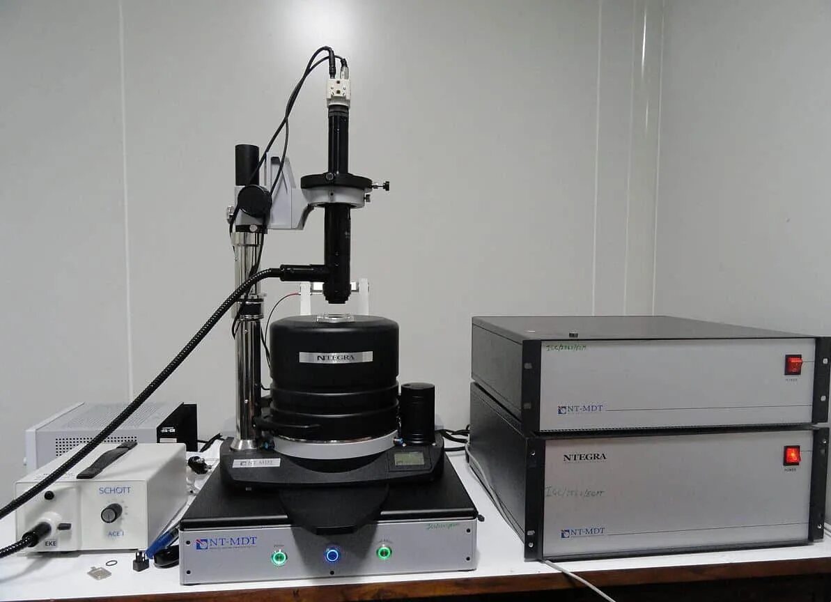 Атомный микроскоп. Atomic force microscopy. aтомно-силовой микроскоп afm. сканирующий зондовый микроскоп ntegra. асм микроскоп ntegra prima.
