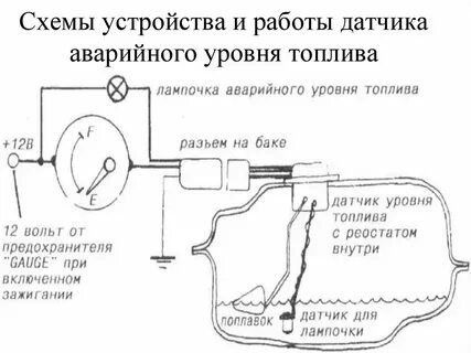 Датчик уровня топлива уаз схема