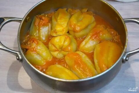 Тушим перцы фаршированные в кастрюле рецепт