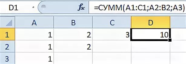 Сумм a1 a1