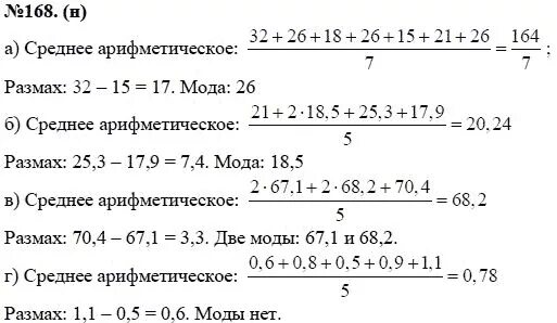 Математика 7 класс упр 40. Алгебра 7 класс Макарычев номер 168.