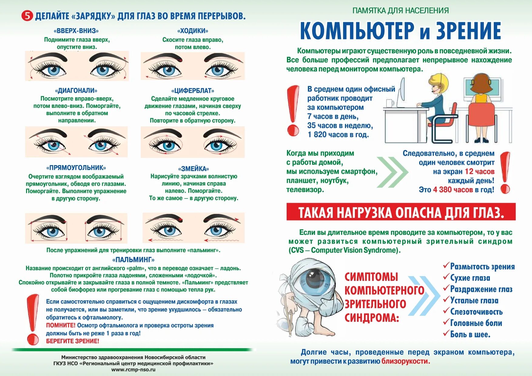 Какую информацию дают глаза. Памятка гимнастика для глаз. Профилактические упражнения для глаз. Зрение зарядка для глаз. Памятка для зрения.