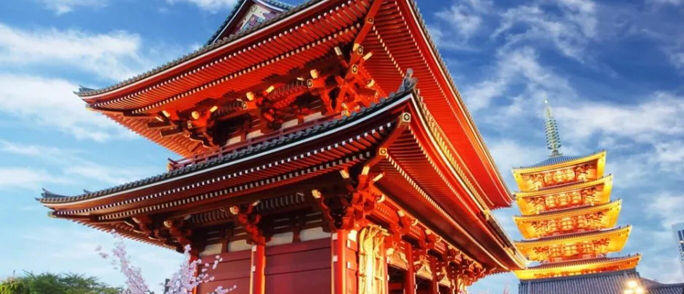 Храм Асакуса архитектура. Район Асакуса в Токио. Senso-Ji Temple, Tokyo. Токио экскурсии. Цена tokyo