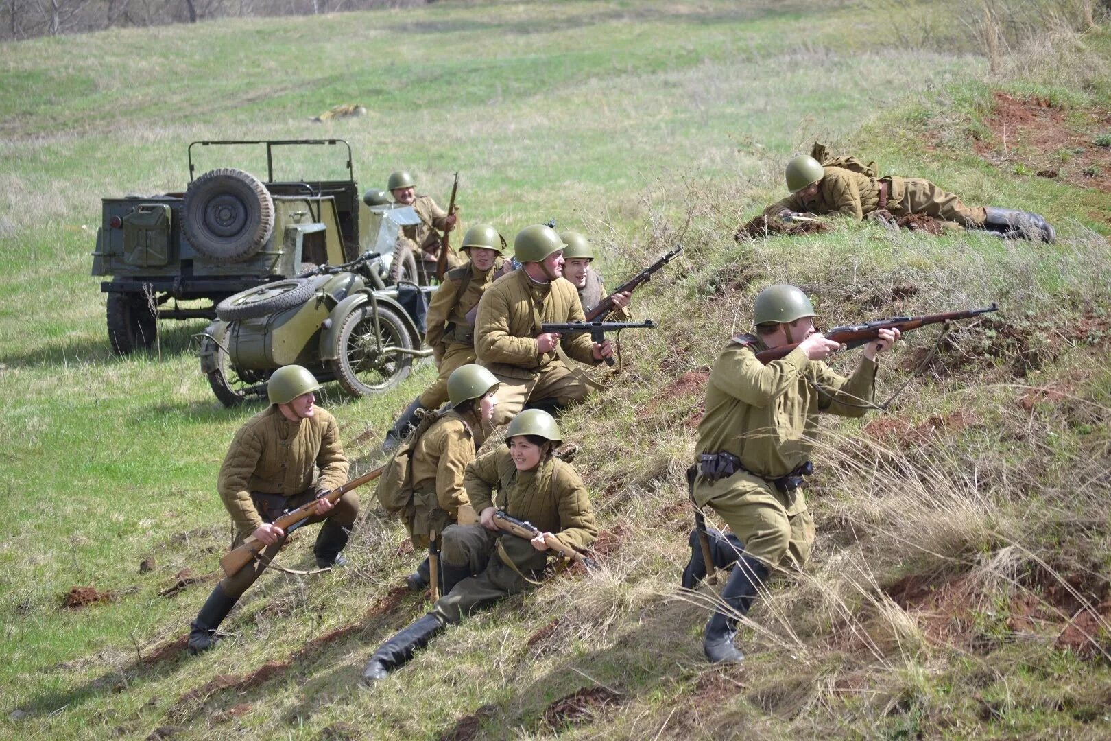 Реконструкция сражений Великой Отечественной войны. Военно-историческая реконструкция. Реконструкция второй мировой. Реконструкция боевых сражений.