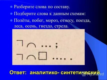 Разобрать слово по составу подошел