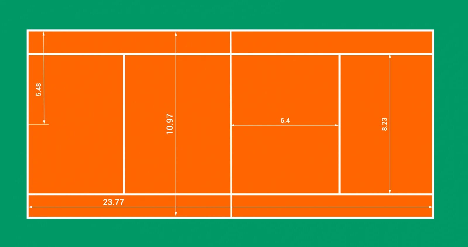 Размеры корта для тенниса. Разметка теннисного корта большой теннис. Теннисный корт разметка стандарт. Площадь теннисного корта м2. Размеры теннисного корта для большого тенниса в метрах.