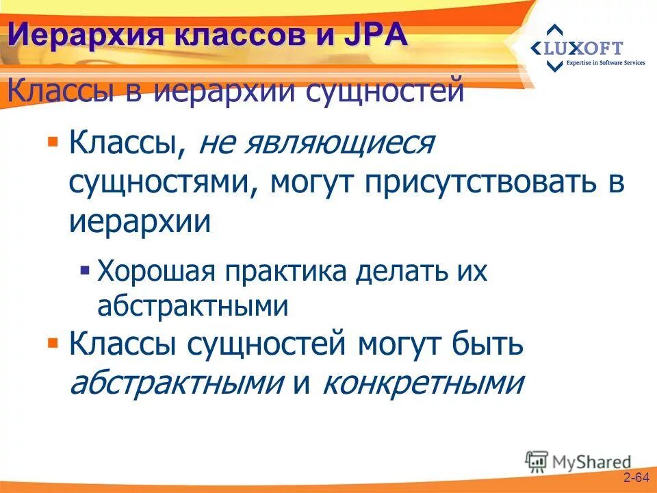 иерархия сущностей