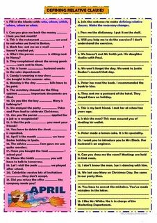Defining non defining relative clauses exercises