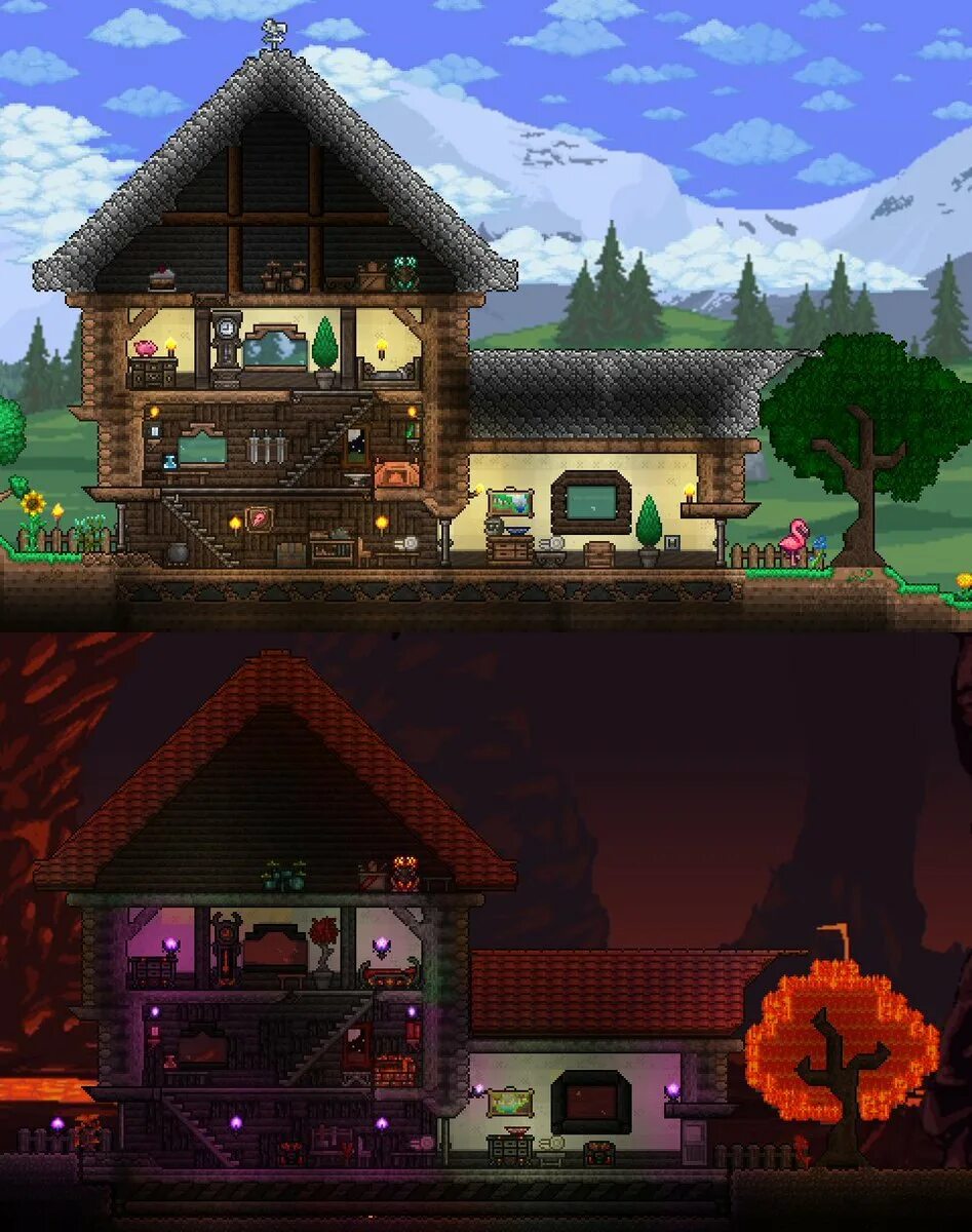 Террария где найти ад. Terraria трактирщик. террария дом в аду. террария ад 1.3. дом для трактирщика в террарии.