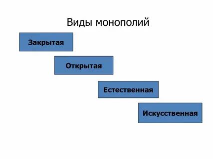 Виды монополизации