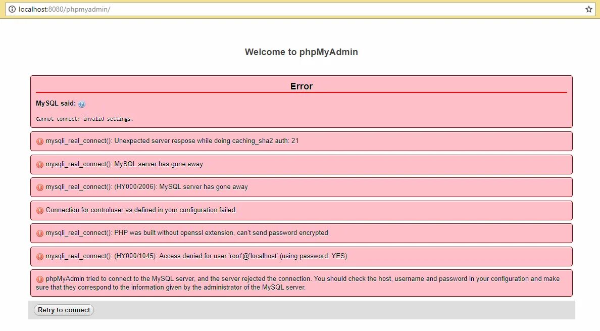 MYSQL access. Mysqli::real_connect(): (hy000/2002): connection refused. Mysqli::real_connect(): (hy000/1045): access denied for user 'admin'@'localhost' (using password: Yes). Access denied. Reason: Invalid password перевод. Hy000 1045 access denied for user