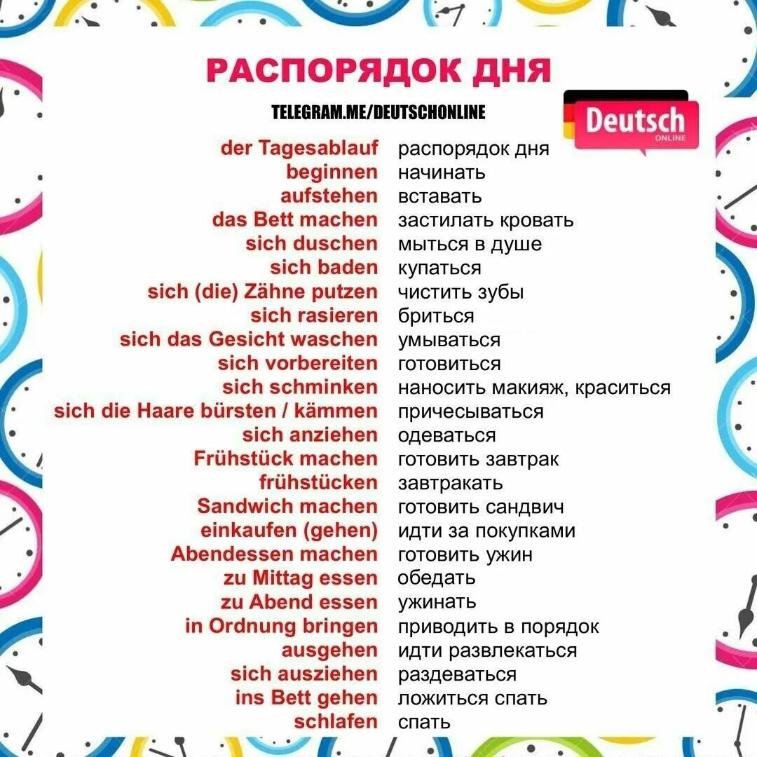 Слово дня немецкий. Распорядок дня на немецком языке. Расписание дня на немецком языке. Распорядок дня по немецки. Расписание дня по немецки.