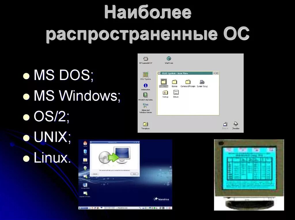 Самые распространенные ос. Os/2 операционная система. ос dos. распространенные операционные системы unix. дос система на компьютере.