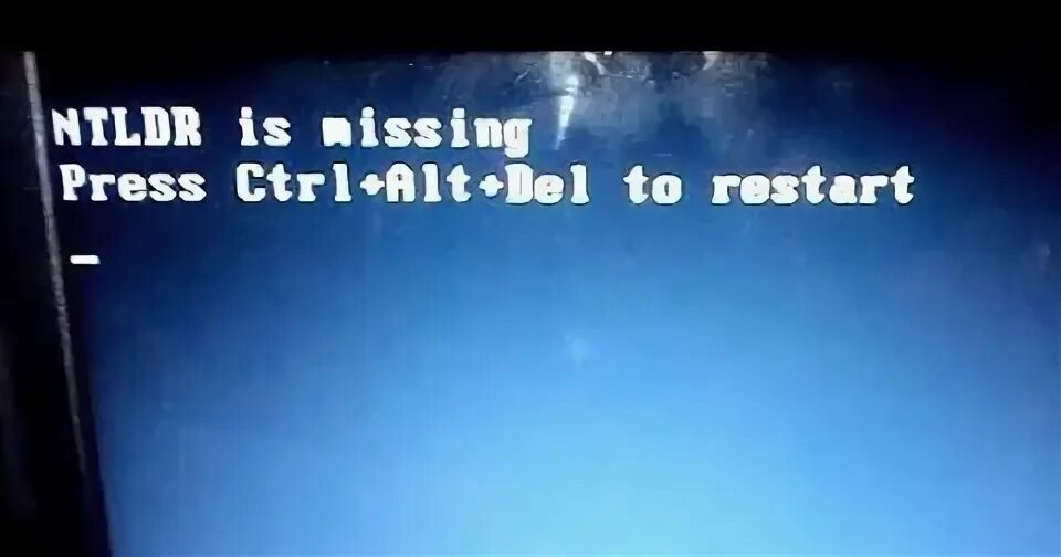 Ntldr is missing