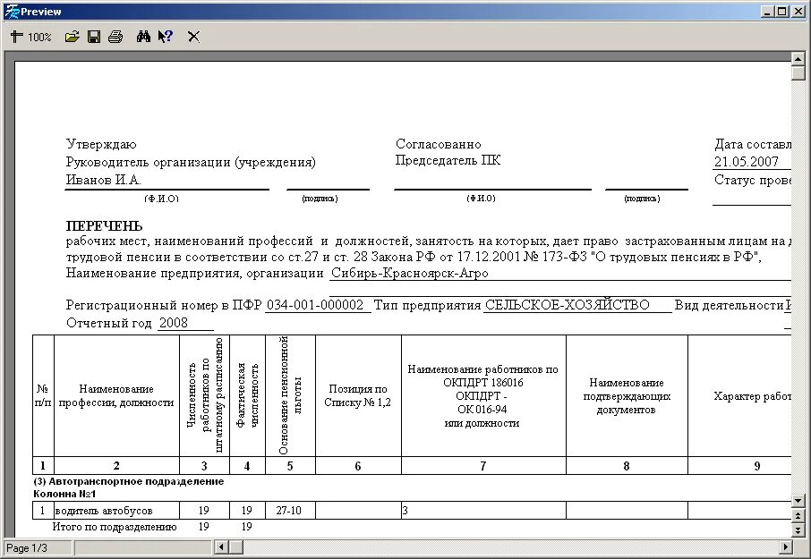 Последняя версия льготного перечня. Перечни рабочих мест для ПФР. Перечень льготных профессий последняя версия. Перечень льготных профессий образец заполнения. Поименный список.