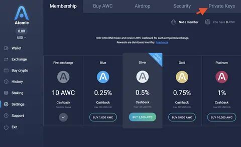Atomic wallet