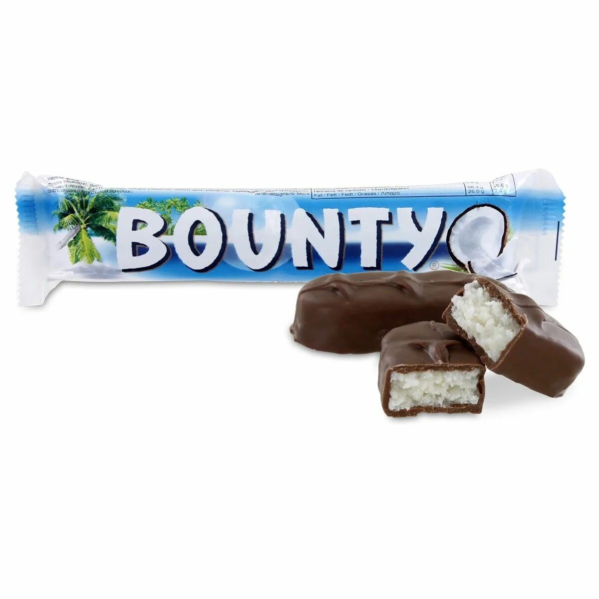 Батончик Баунти 55г. Шоколадный батончик Bounty 55 гр. Батончик Баунти 55 гр. Шоколад.батончик Bounty 32шт 57.