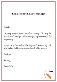 Leave your request