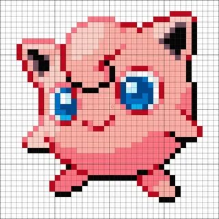 #39 Jigglypuff Dessin pixel, Pixel art, Dessin petit carreau