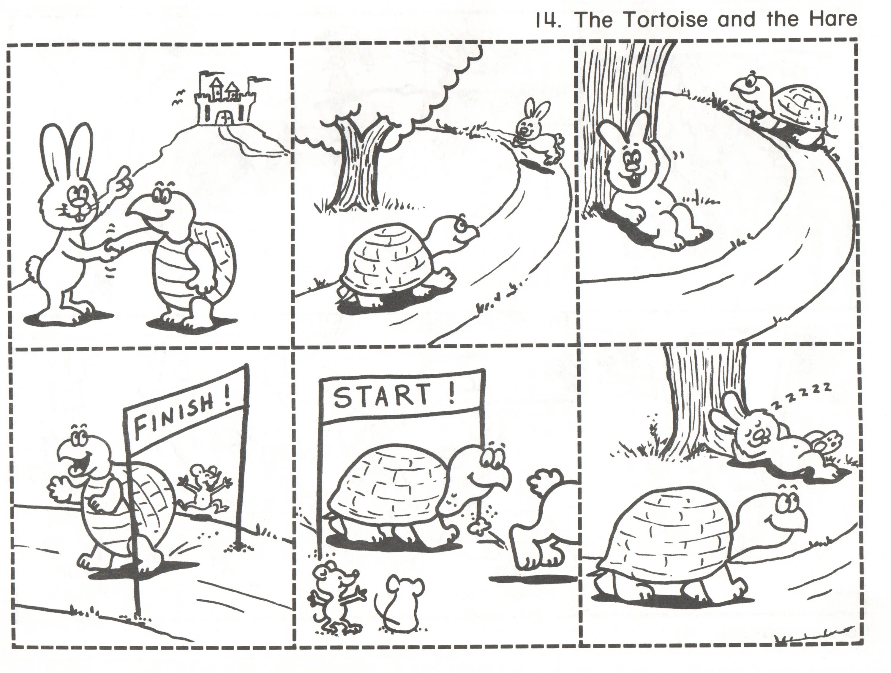 Hare and Tortoise задания. Make a story задание. The Hare and the Tortoise Worksheets. Picture story.