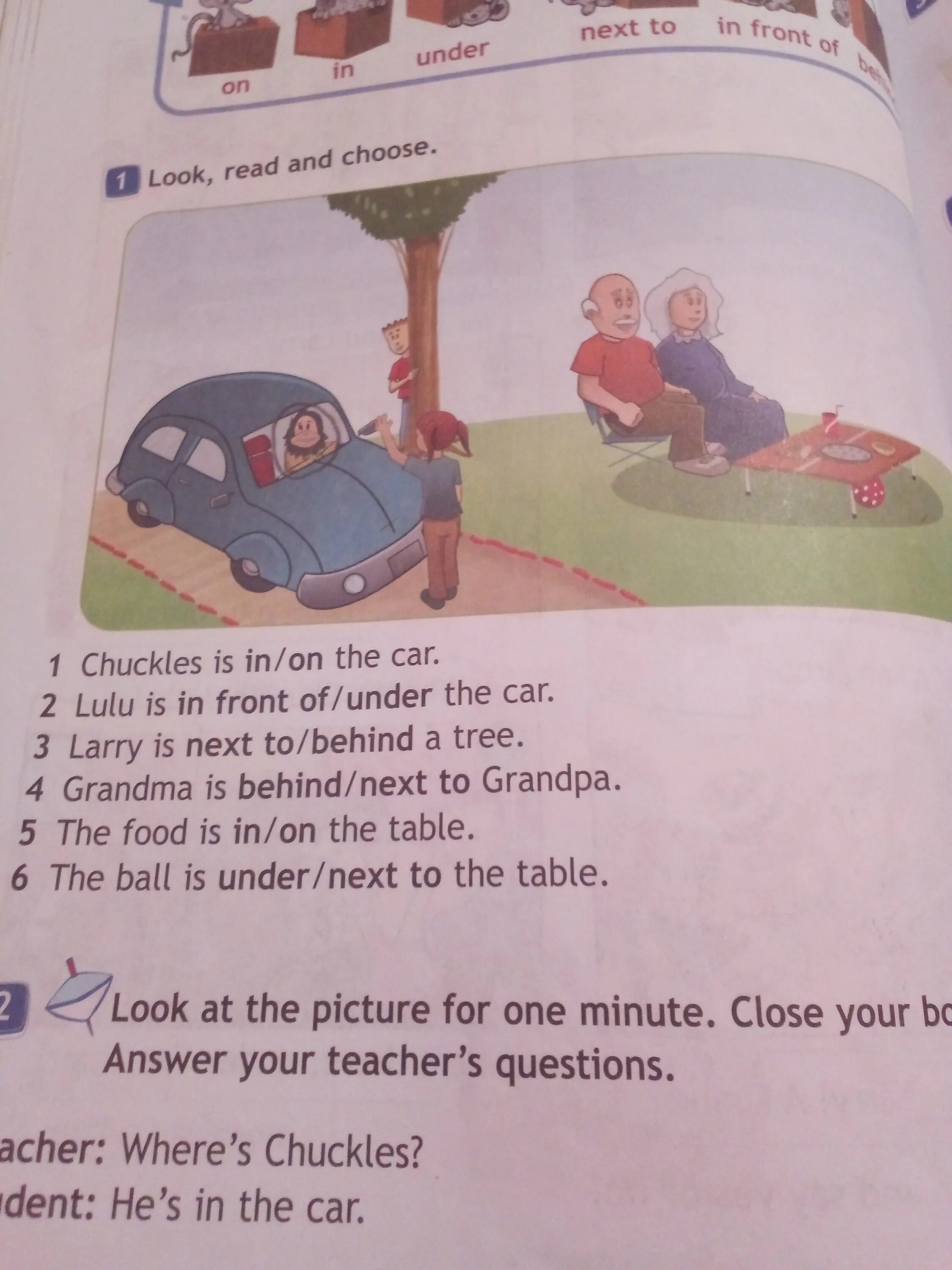 Look read and choose. Look read and choose chuckles is. Look, read and choose. Chuckles is in/on the car.. Read and choose списать. 10 read and choose