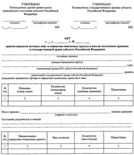 Акт записи на регистрацию