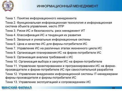 Информационный менеджмент